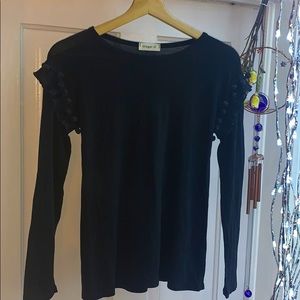 *GINGER G*~~ SWEATER W/ RUFFLE SLEEVE DETAIL